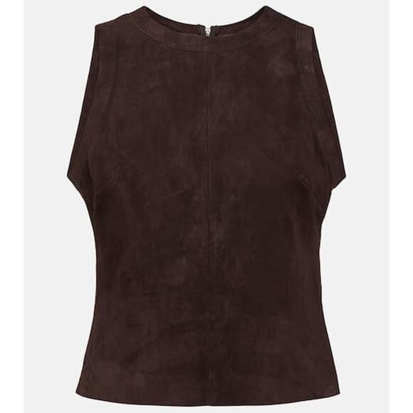 Stouls 'Pam' Brown Suede Tank Top Size M - NWT